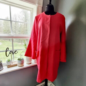 Bagatelle Long Red Jacket with Bell Sleeves